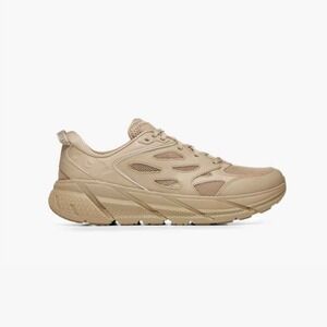 HOKA | Clifton L Athletic Trail Training Sneakers Shoes Suede Mesh Beige Mens 11
